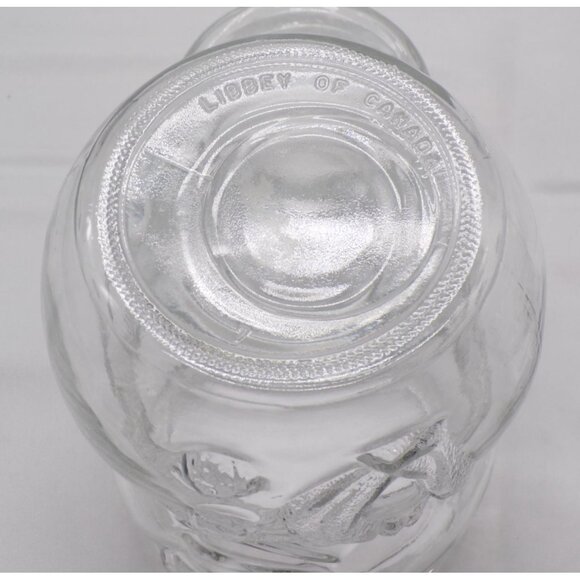VTG Set- 2 Libbey Canada Clear Glass Snowmen Lidded Holiday Apothecary Jars 8" - Picture 8 of 8